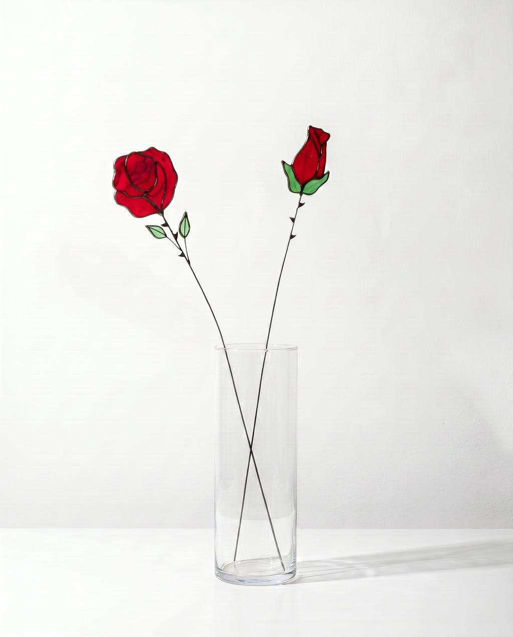 Stained Glass Rose Flower Bouquet