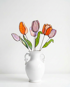 Stained Glass Tulip Flower Bouquet