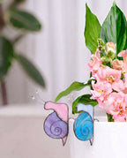 Handmade Stained Glass Snail Plant Stake