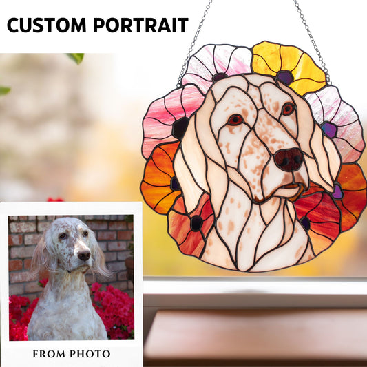 Custom Stained Glass Pet Portrait from Photo🐾