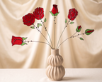 Stained Glass Rose Flower Bouquet