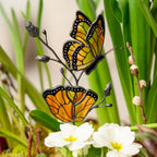 Stained Glass Monarch Butterfly Plant Stake