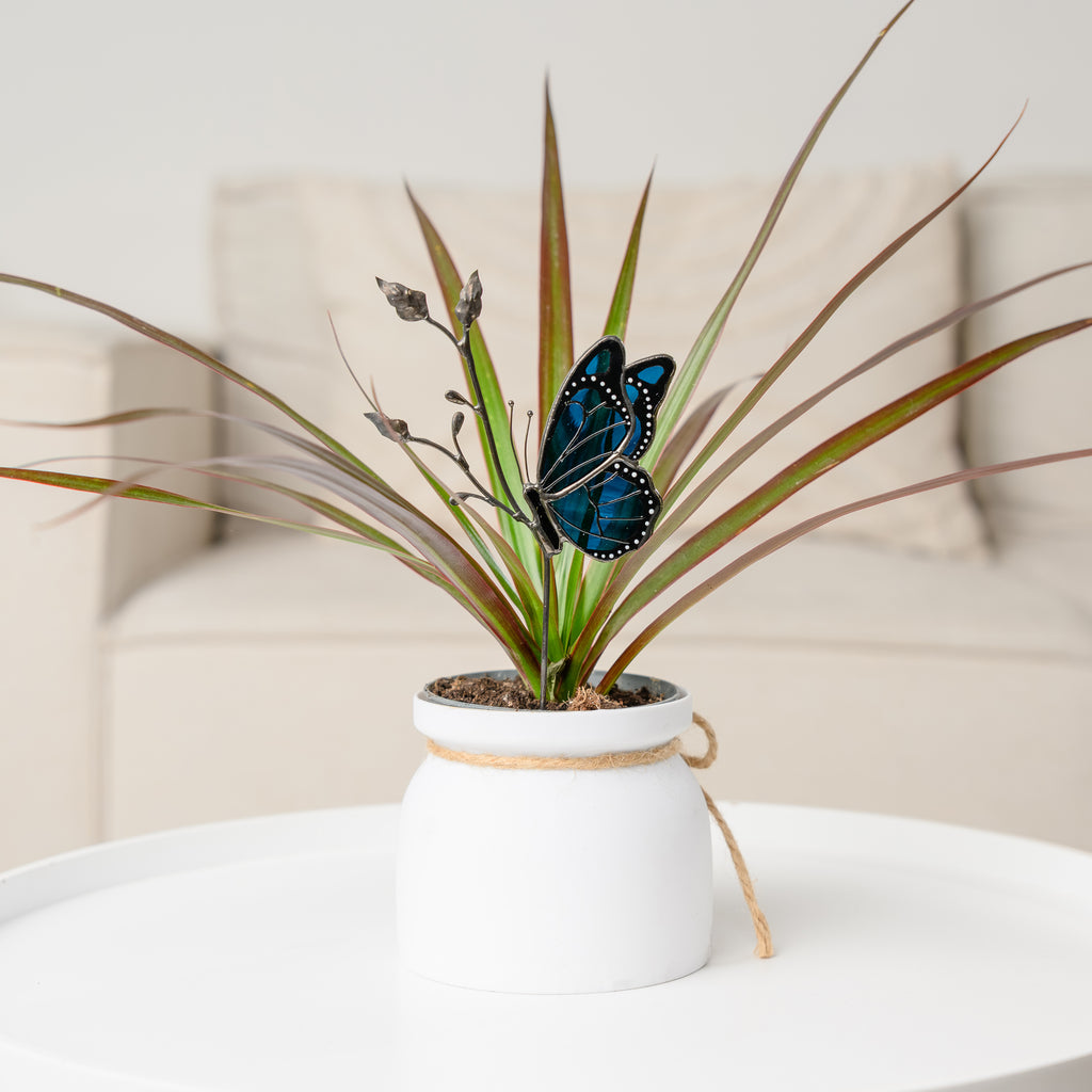 Stained Glass Monarch Butterfly Plant Stake