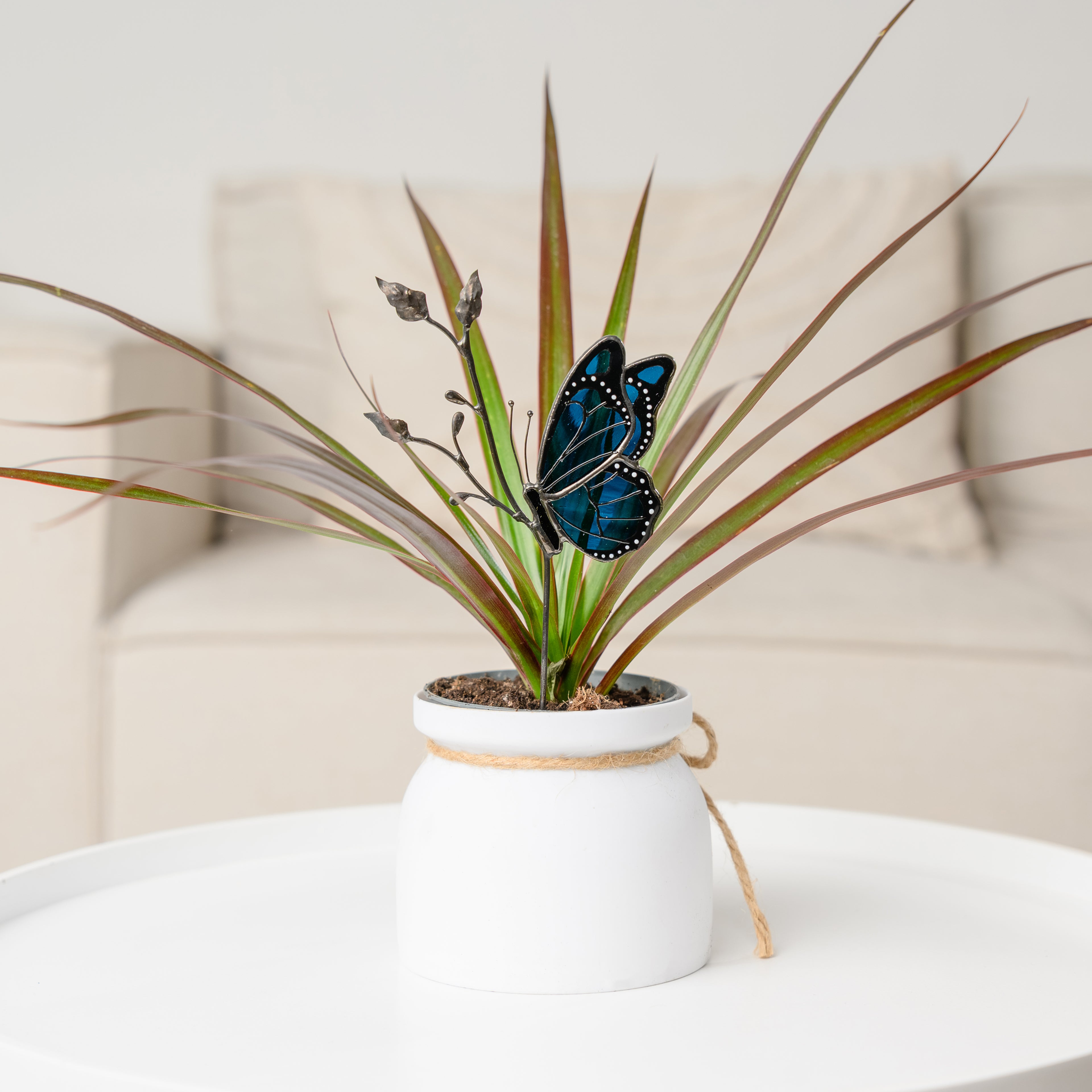 Stained Glass Monarch Butterfly Plant Stake