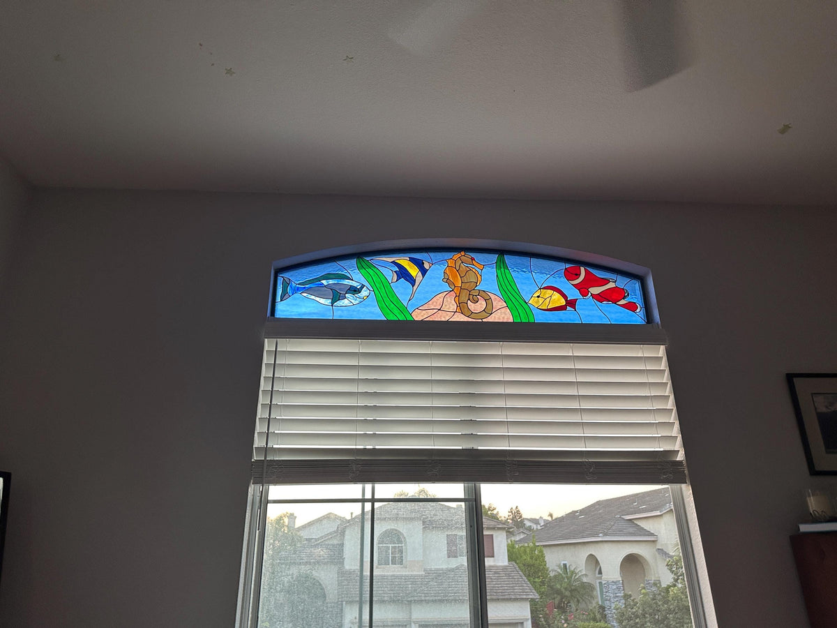 Custom Stained Glass Panel Jacob