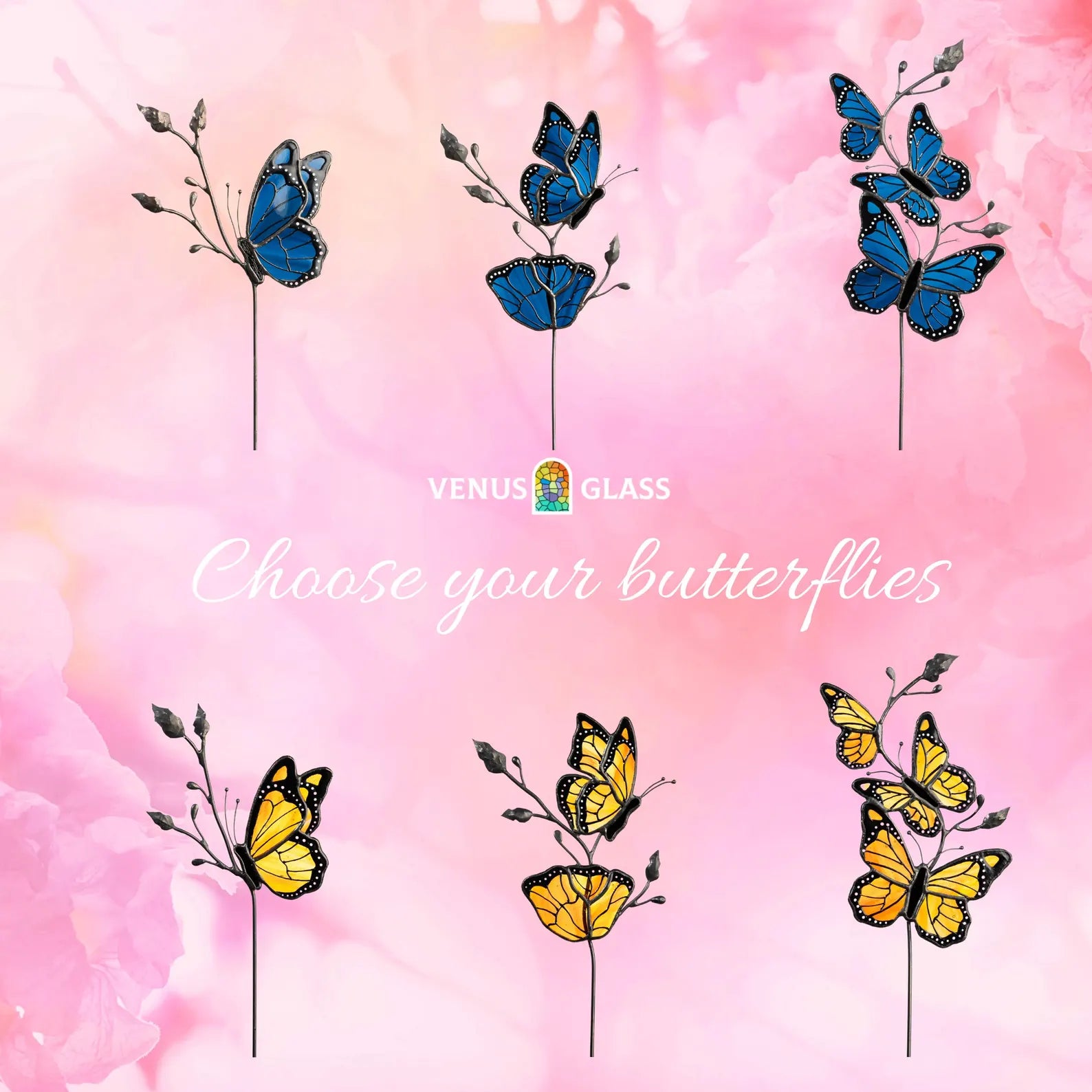 Monarch Butterfly Garden Stake