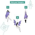 Stained Glass Bat Girl Suncatcher: Halloween Vampire Decor