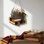 Stained Glass Book Dragon Suncatcher