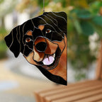 Stained Glass Rottweiler Suncatcher