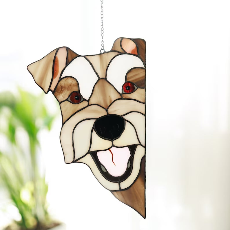 Schnauzer Dog Suncatcher