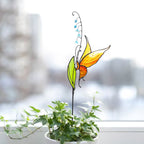 Stained Glass Butterfly Plant Stake