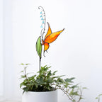 Stained Glass Butterfly Plant Stake