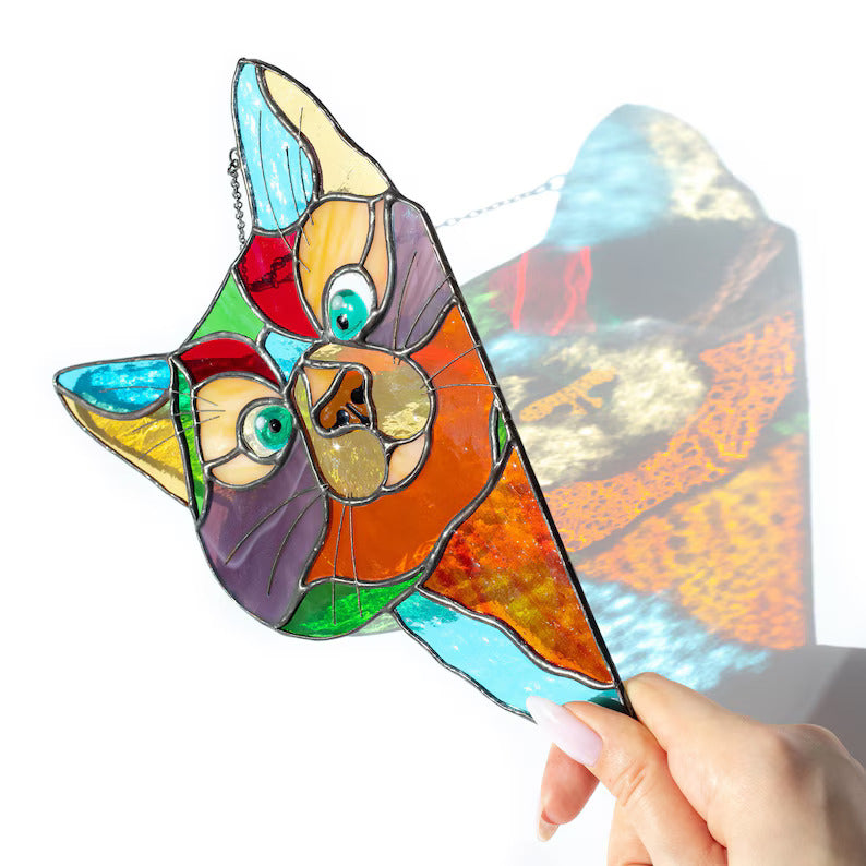 Peeking Cat Suncatcher