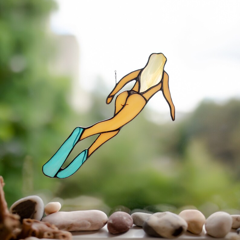 Diving Girl Suncatcher