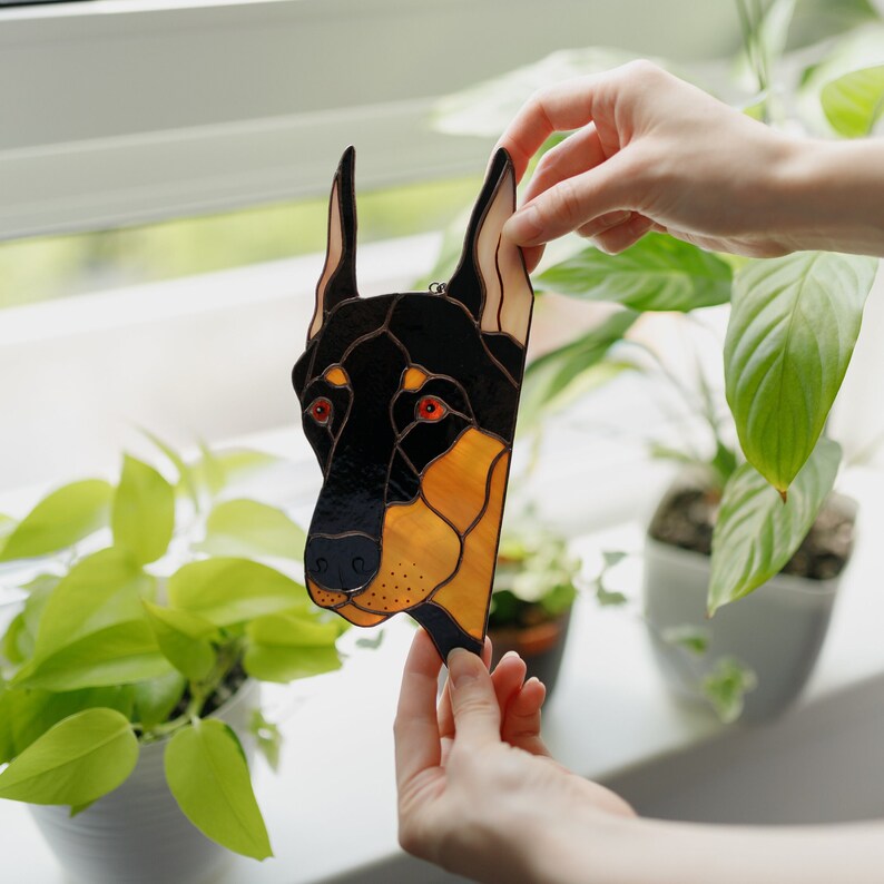 Doberman Dog Suncatcher