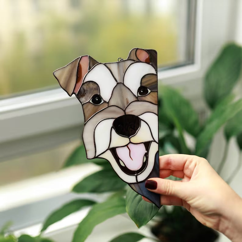 Schnauzer Dog Suncatcher