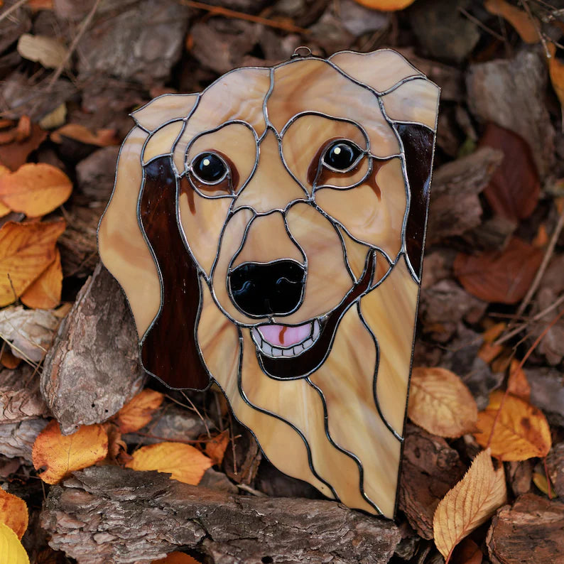 Longhair Dachshund Dog Suncatcher