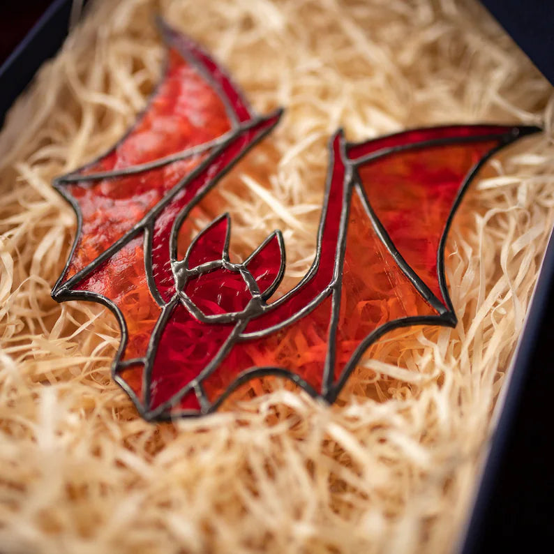 Orange Bat Suncatcher