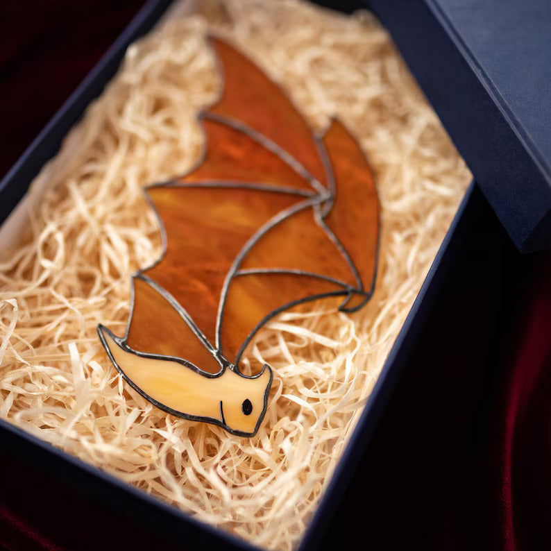 Stained Glass Bat Suncatcher