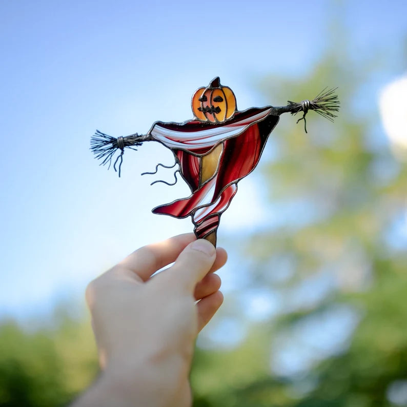 Scarecrow Pumpkin Suncatcher