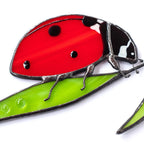 Stained Glass Ladybug Suncatcher