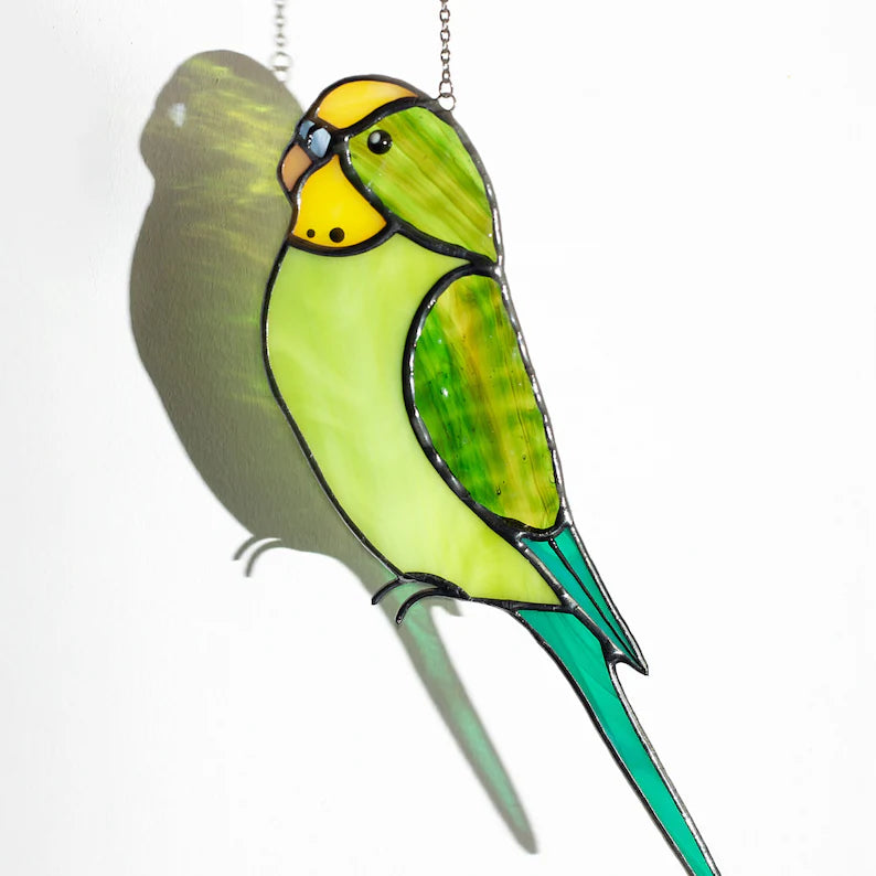 Stained Glass Parrot Suncatcher