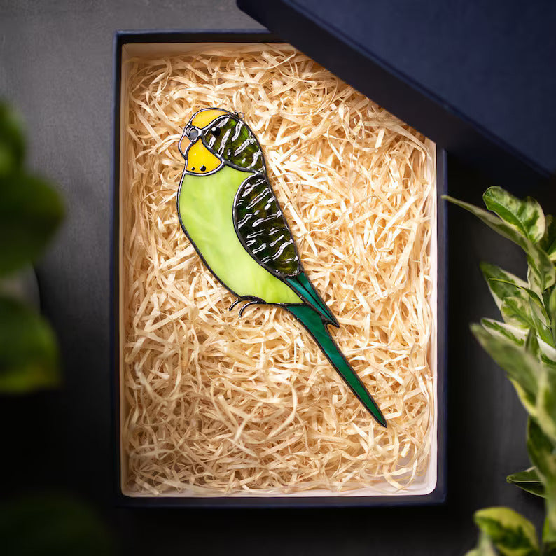 Stained Glass Parrot Suncatcher