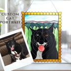 Custom Stained Glass Pet Portrait Suncatcher