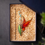 Stained Glass Butterfly Plant Stake
