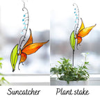Stained Glass Butterfly Plant Stake