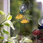 Stained Glass Dragonfly Garden Stake