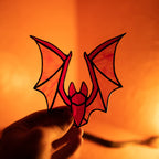 Orange Bat Suncatcher