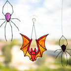 Orange Bat Suncatcher