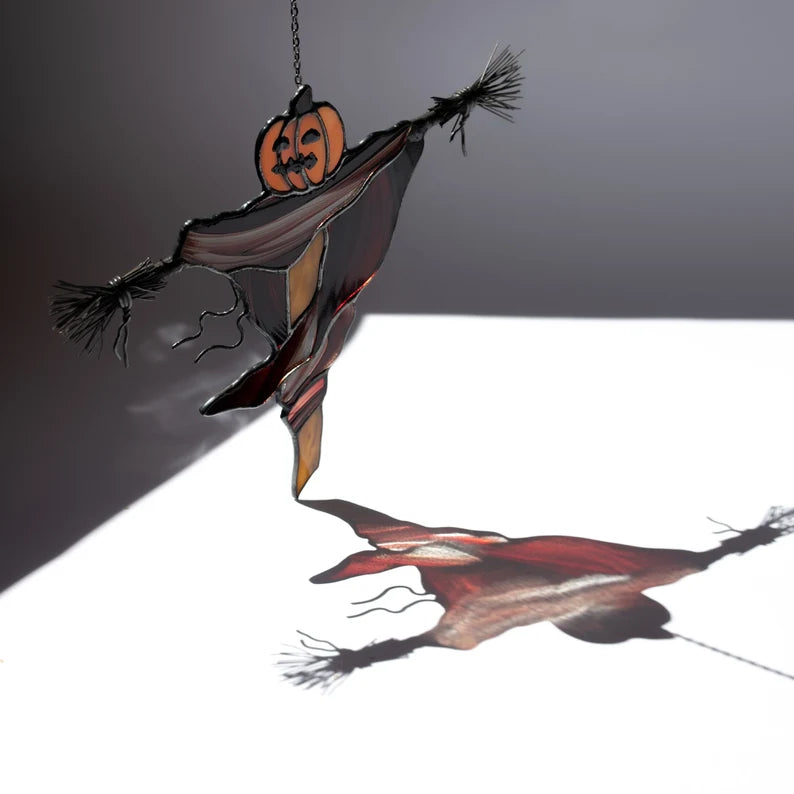 Scarecrow Pumpkin Suncatcher