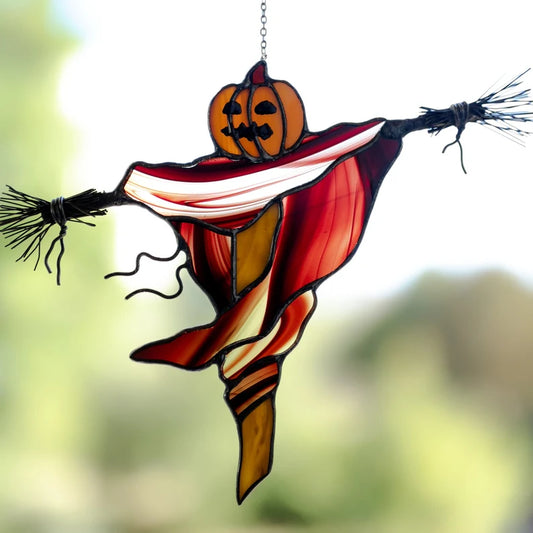 Scarecrow Pumpkin Suncatcher