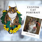 Custom Stained Glass Pet Portrait Suncatcher