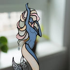 Stained Glass Window Hangings Mermaid Suncathcers for Window Beach House Decor