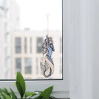 Stained Glass Window Hangings Mermaid Suncathcers for Window Beach House Decor