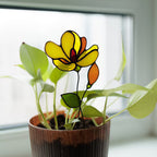 Stained Glass Orchids Flower Plant Stake