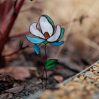 Stained Glass Orchids Flower Plant Stake