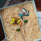 Stained Glass Orchids Flower Plant Stake
