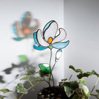 Stained Glass Orchids Flower Plant Stake