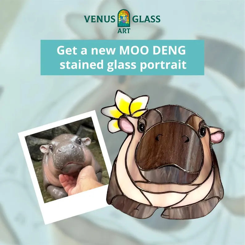 Hippo Moo Deng Suncatcher