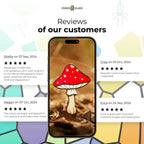 Mushroom Stained Glass Plant Stake