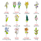 Personalized Stained Glass Daffodil Plant Stake Suncatcher March Birth Flower Best Gifts for Mom Birthday