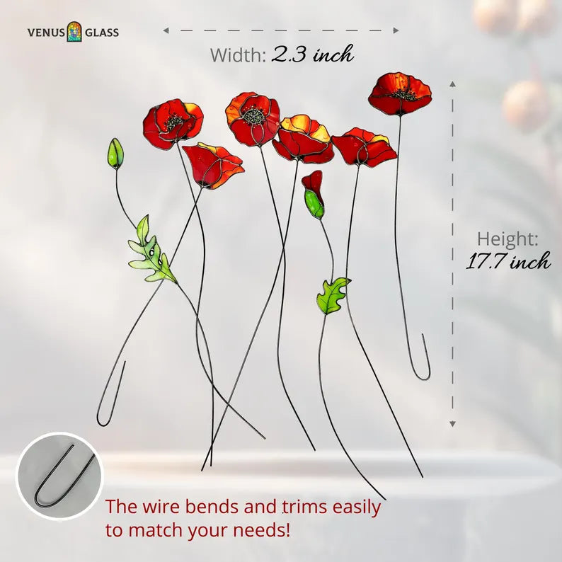 Poppies Stained Glass