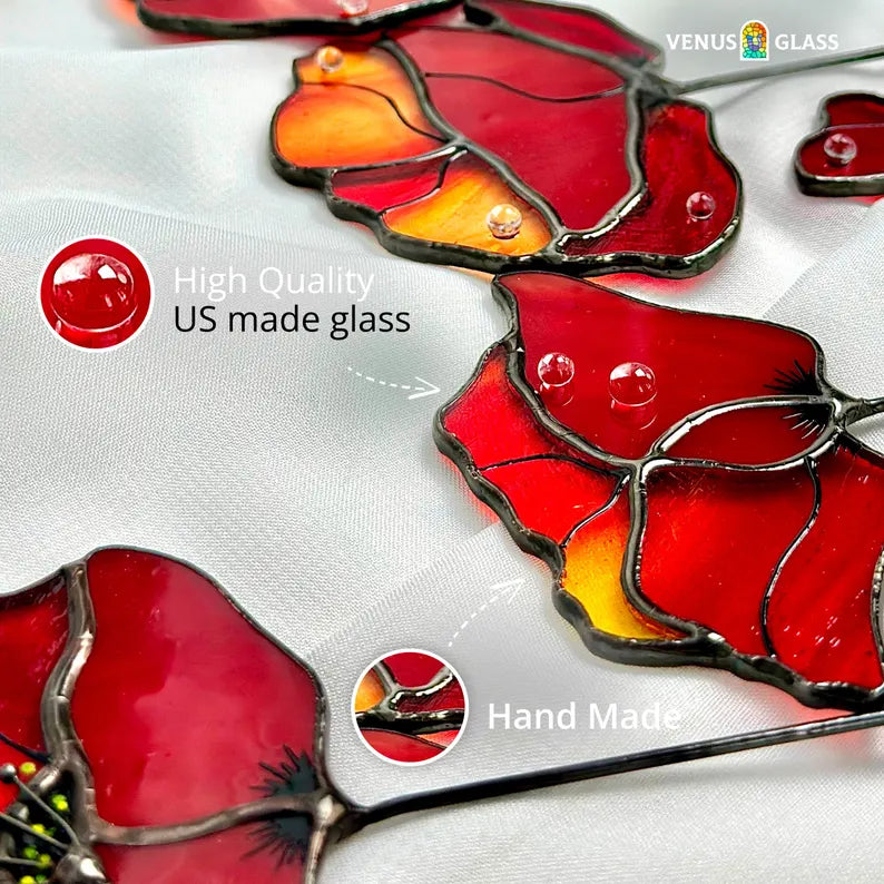 Poppies Stained Glass