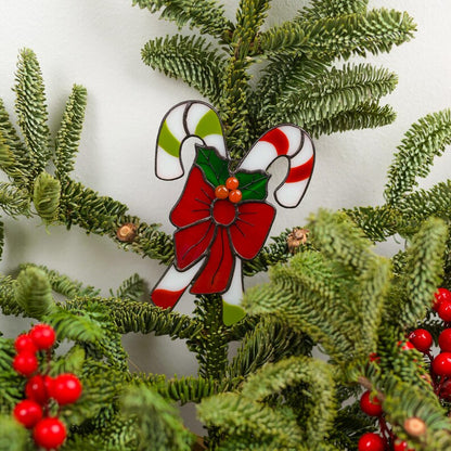 Christmas Candy Cane Ornament – Sweet Tradition in Stained Glass