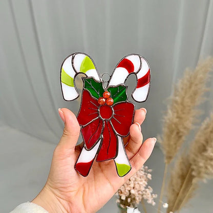 Christmas Candy Cane Ornament – Sweet Tradition in Stained Glass
