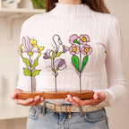 Stained Glass Sweet Pea Plant Stake (March Birth Flower)